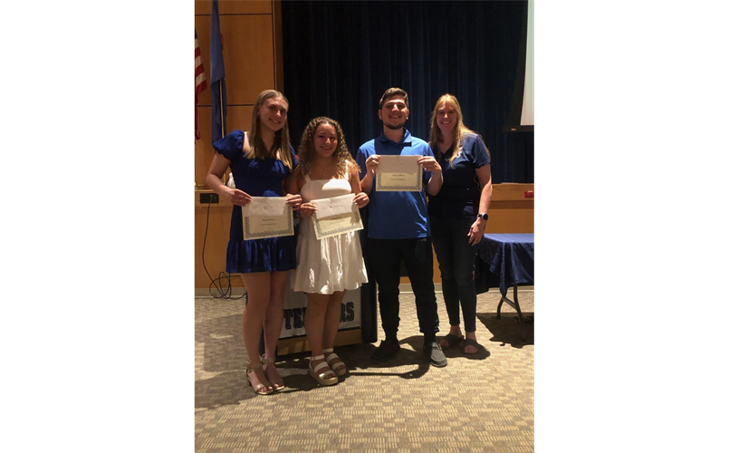 Scholarship award recipients Andrew Gilberto, Kaitlyn Pereau & Guiliana Sessa   